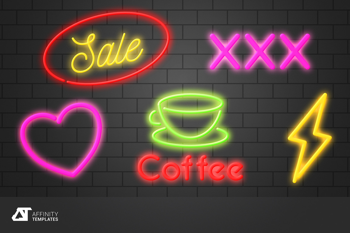Vector Neons for Affinity Designer, an Object Graphic by Affinity Templates (Photo 2 of 4)