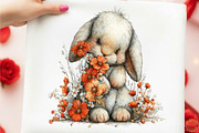 Vintage Easter Spring Bunny Clipart, an Illustration by designcity5 (Thumbnail 4 of 5)