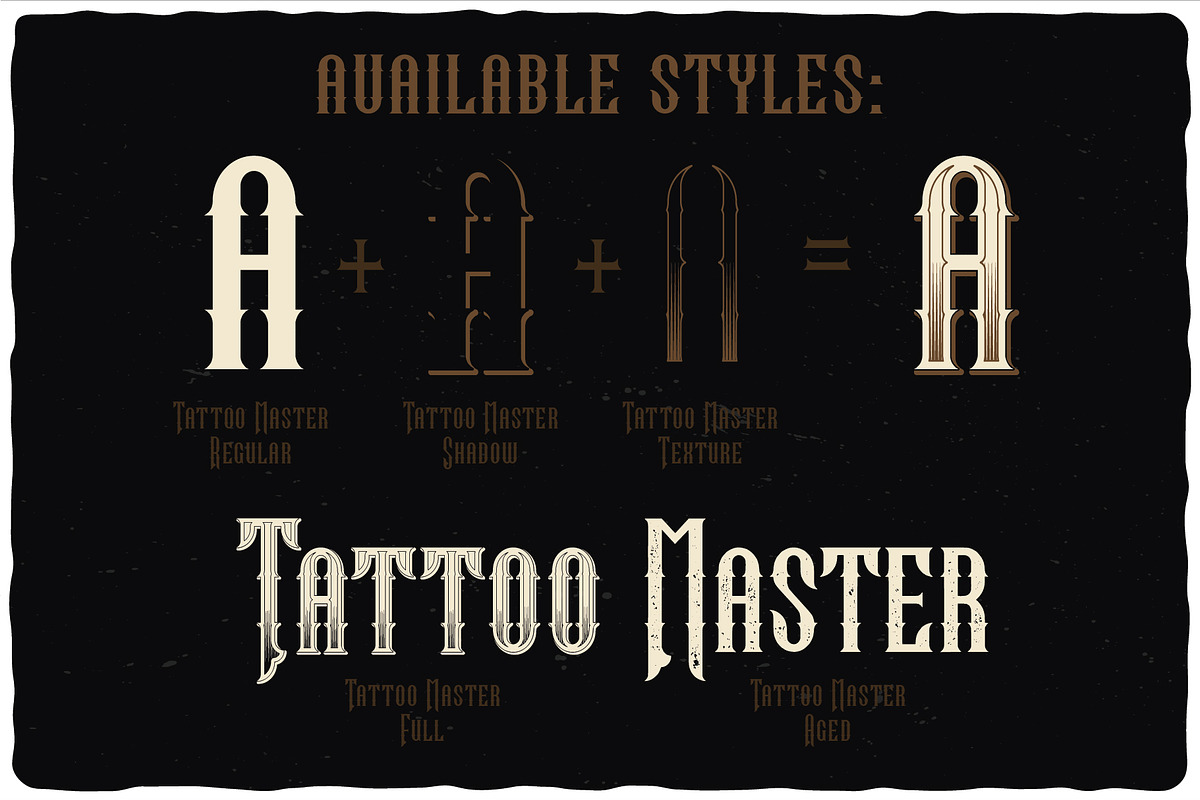 Tattoo Master label font preview 4
