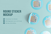 Round Sticker Mockup, a Product Mockup by Graphicboom (Thumbnail 1 of 4)