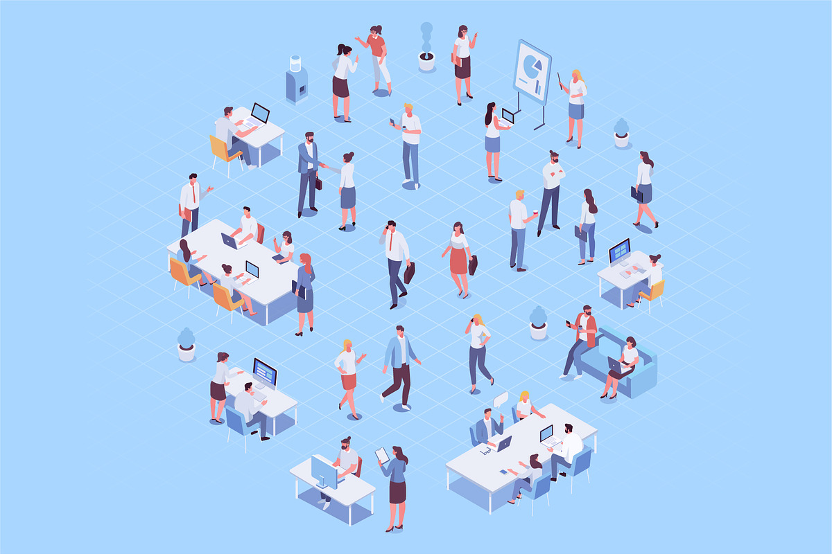 Isometric Business People Vector Set, a Finance Illustration by Vector_Art (Photo 7 of 14)