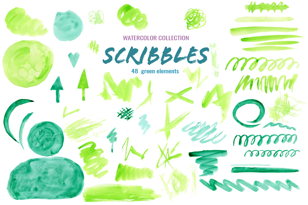Watercolor Scribble and Doodles, a Graphic by Corner Croft (Photo 7 of 12)
