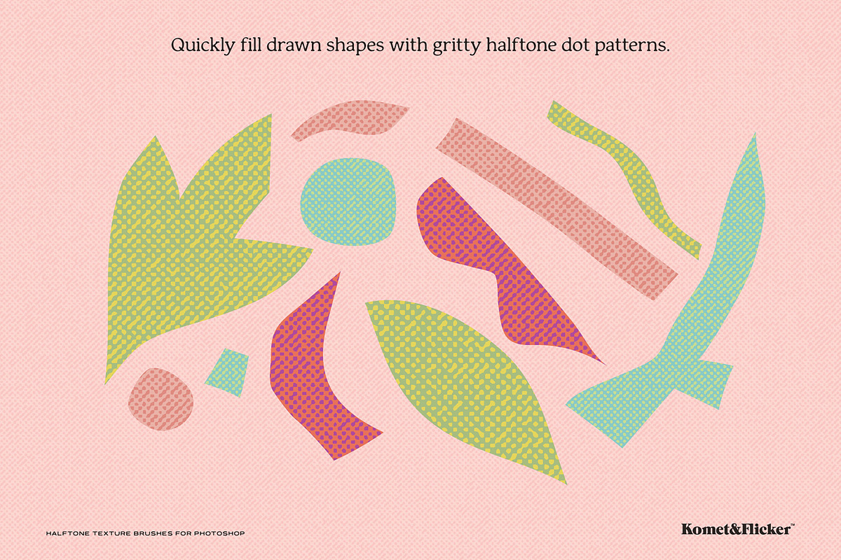 Halftone Texture Brushes for PS, a Brush Add-On by Komet & Flicker (Photo 2 of 10)