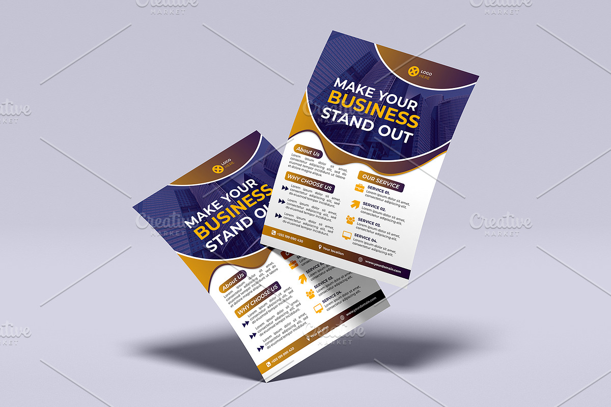 Corporate Business Flyer Template, a Marketing Template by Triple M Graphics
