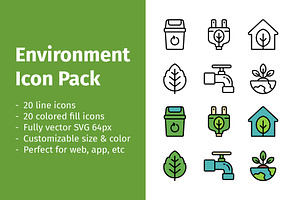 40 Environment Day Icon Pack, a Duotone Icon by Bilicube Studio