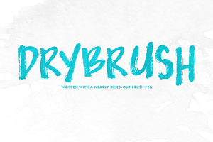 Drybrush OpenType SVG Font Trio