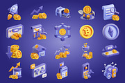 3D Cryptocurrency Trading Icon, an Object 3D Model by SLAB! Design (Thumbnail 4 of 5)