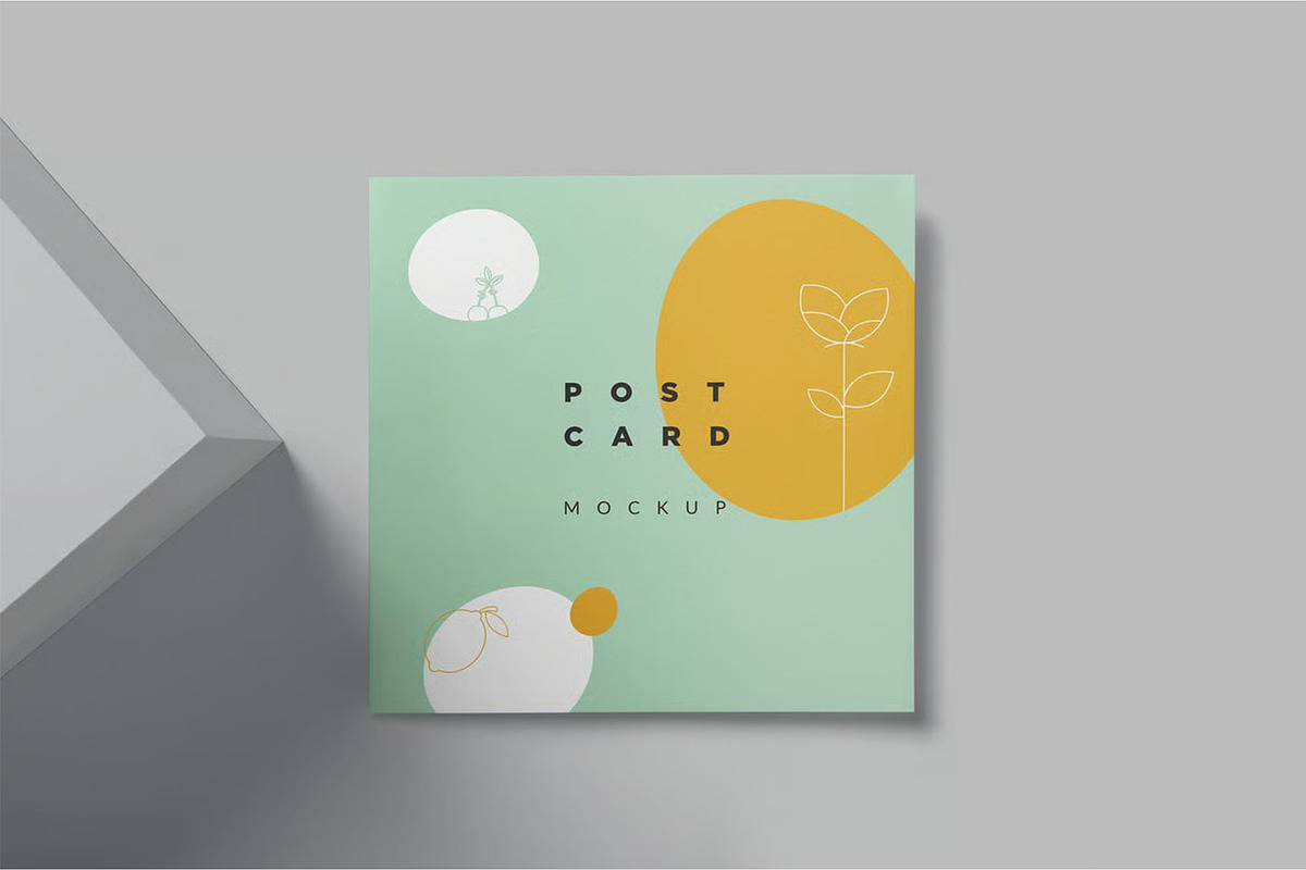 Square Bi Fold Post Card Mockups, an Advertising Mockup by megostudi0 (Photo 3 of 7)