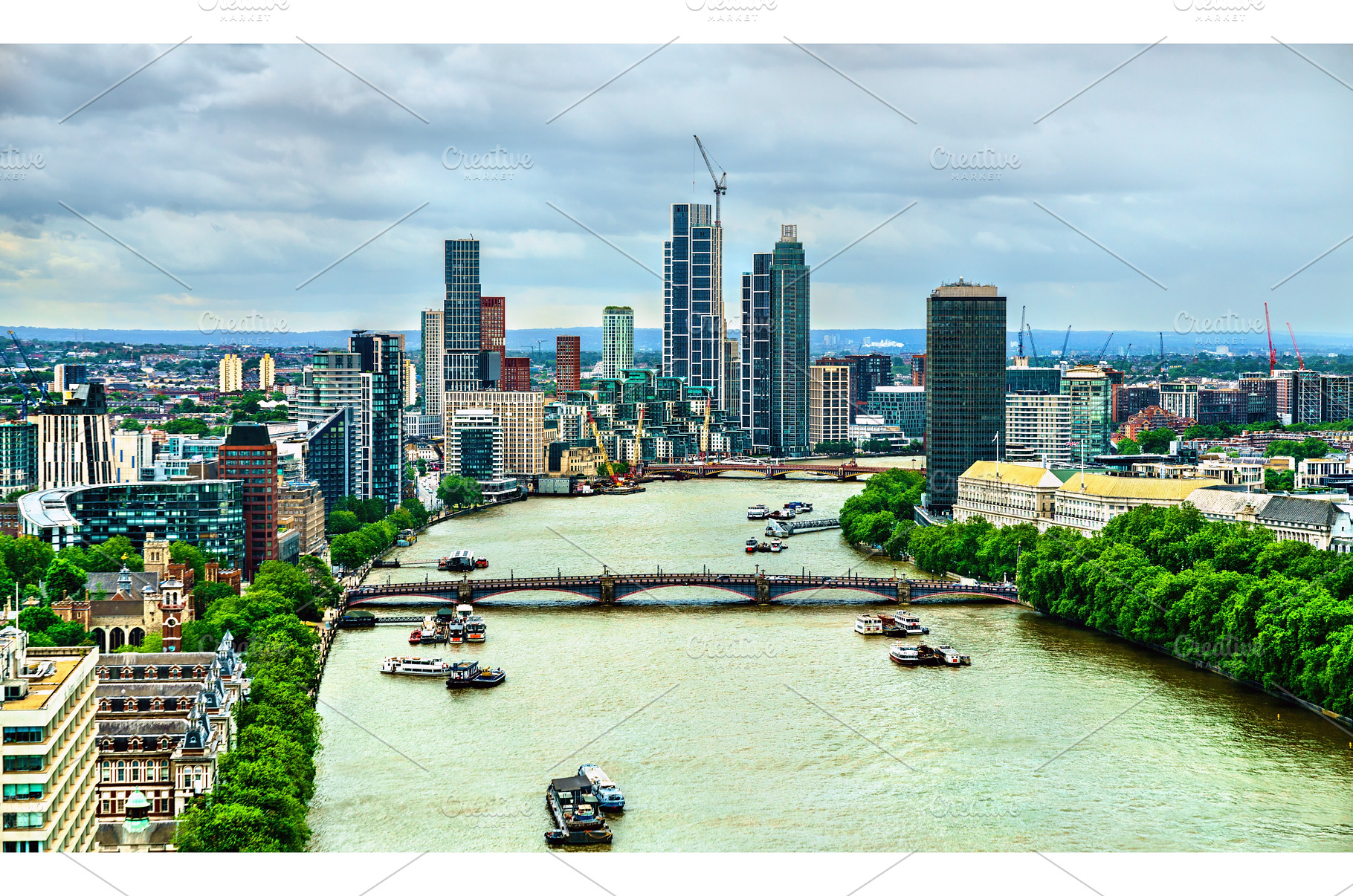 Skyline of London above River Thames, an Architecture Photo by Leonid Andronov