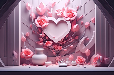 3d illustration of valentine's day b, a Photo by Iftikhar Alam