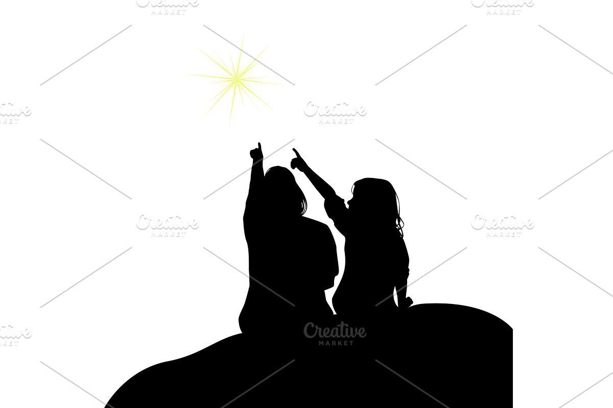 Abstract children silhouette looking, a Person Illustration by Nenahliadava Design