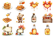 Watercolor Maple Syrup Clipart, an Illustration by Watercolor design (Thumbnail 2 of 12)