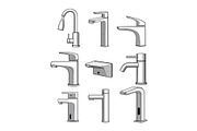 Collection of modern faucets, an Object Graphic by pikepicture (Thumbnail 1 of 3)