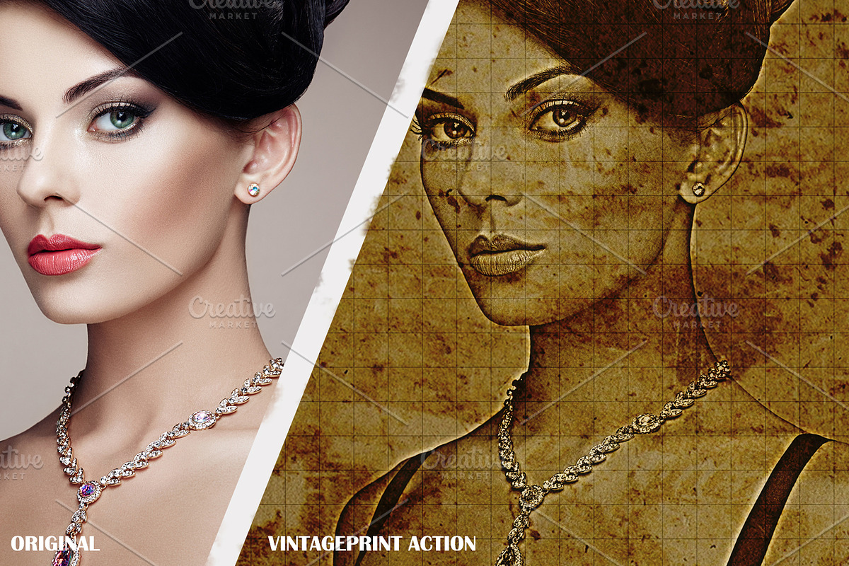 Vintage Style Blueprint Action Set preview 3