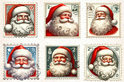 Postage Stamp Santa Claus Clipart, an Illustration by CreationArt (Thumbnail 5 of 5)