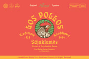 Los Pollos | Vintage Print Font, a Serif Font by Illousa (Thumbnail 1 of 7)
