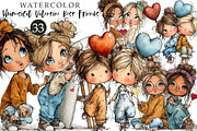 Whimsical Valentine Best Friends Cli, an Illustration by OK Design (Thumbnail 1 of 6)