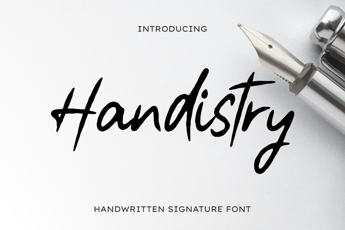 Handistry Lettering Font, a Script Font by PutraCetol Studio (Photo 1 of 5)