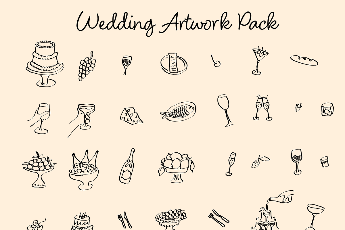 Wedding Artwork Illustration Pack, a Decorative Illustration by Stocasso (Photo 3 of 3)