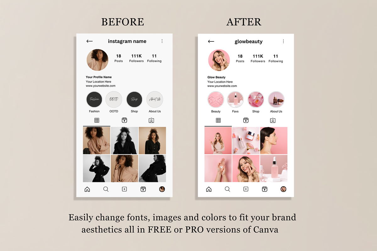 Instagram Business Card Template, a Templates & Theme by TheBohoFactory (Photo 7 of 8)