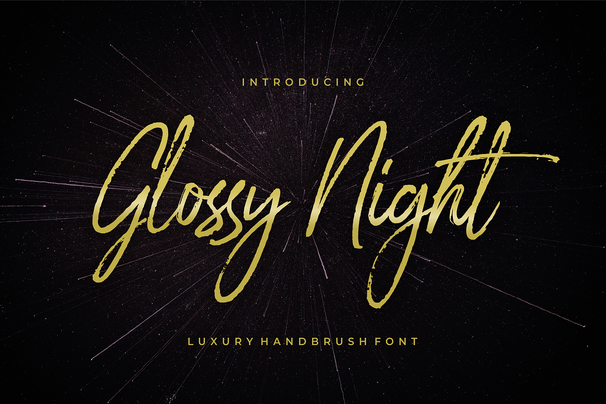 Glossy Night - Luxury Handbrush Font, a Script Font by 50Fox (Photo 16 of 16)