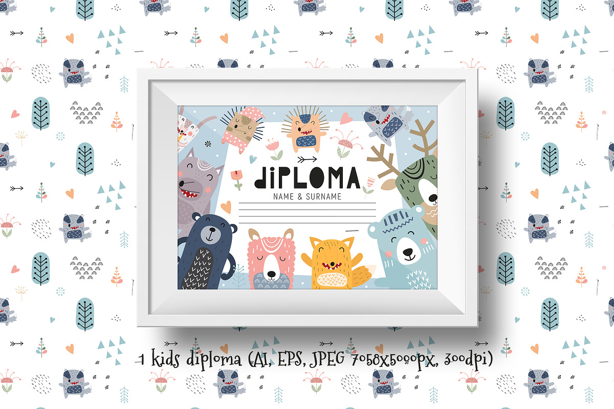Nursery Art Scandi Forest Animals, an Animal Illustration by Nursery Art (Photo 7 of 8)