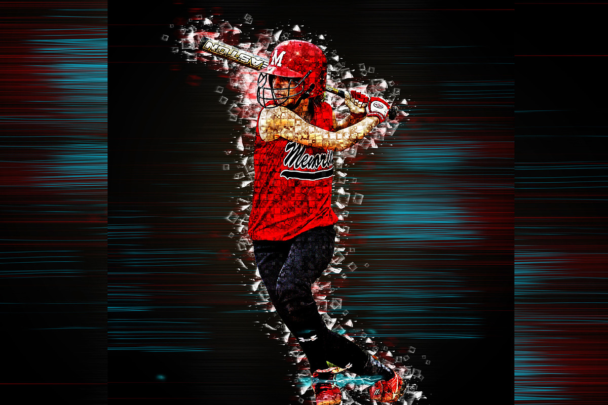 Pixel Stream Effect Photoshop Action, an Action Add-On by Studio Retouch (Photo 5 of 12)