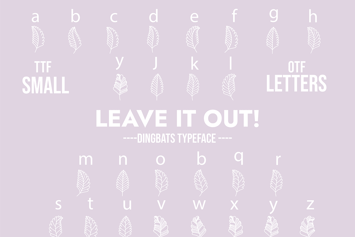 Leave It Out Dingbats Font, a Symbol Font by Minimalartstudio (Photo 2 of 3)
