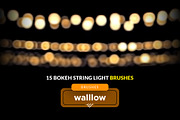 Bokeh String Light Photoshop Brush, a Brushes & More by Walllow Creatives (Thumbnail 2 of 5)