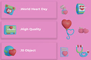 3D World Heart Icon, an Object Graphic by Artnivora.Std (Thumbnail 3 of 4)