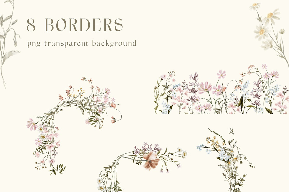 Wildflowers Watercolor flowers, an Illustration by BlumenSoul (Photo 3 of 10)