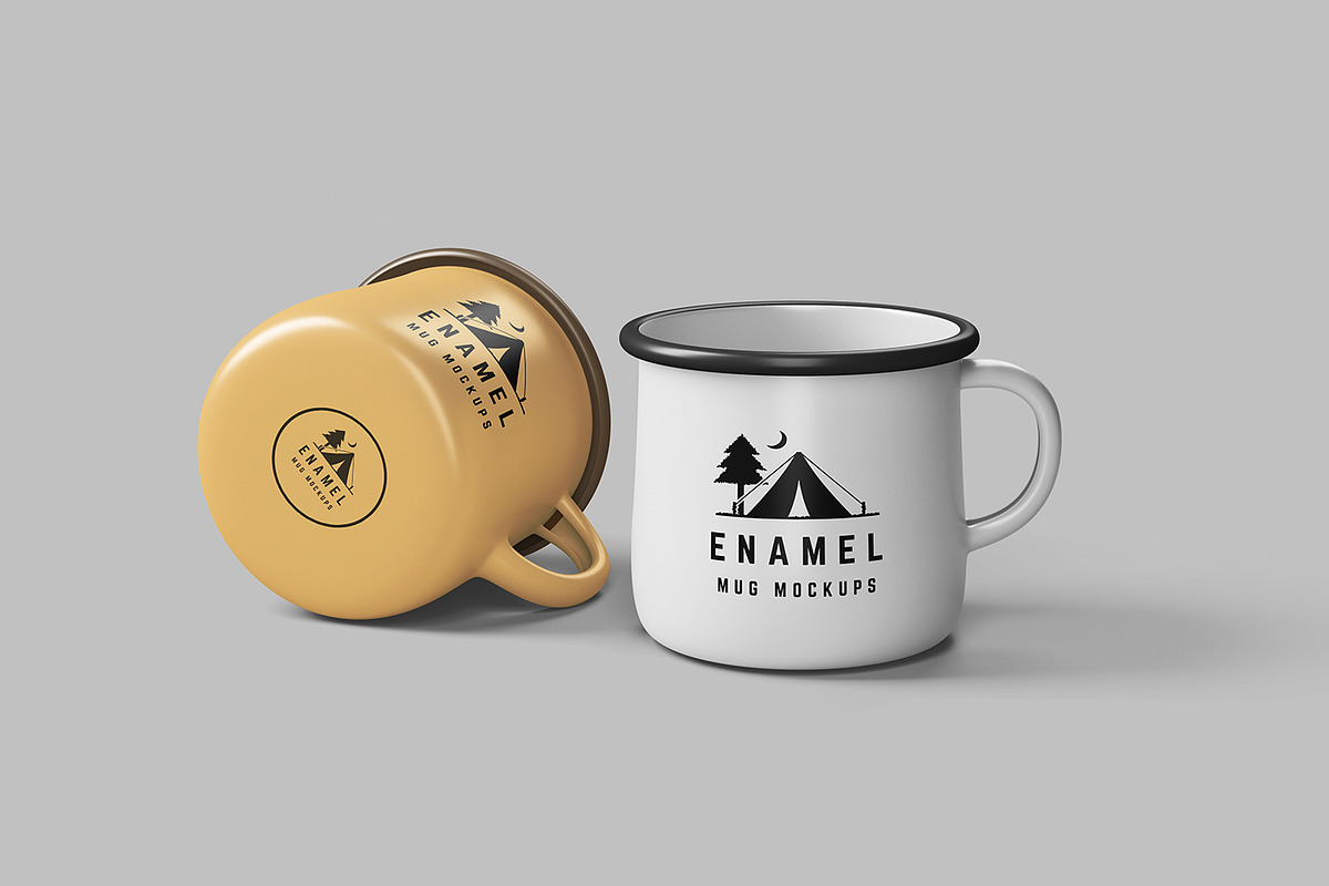 Enamel Mug Mockups, a Cups & Container Mockup by simuradi (Photo 4 of 5)