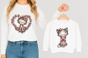 Whimsical Valentine Cats Clipart, an Illustration by designcity5 (Thumbnail 5 of 5)