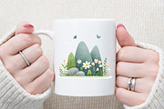 Mountain Landscape Watercolor Clipar, an Illustration by Sublimation Artist (Thumbnail 5 of 6)