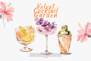 preppy cocktail clipart bundle, a Decorative Illustration by Patishop Art (Thumbnail 3 of 13)