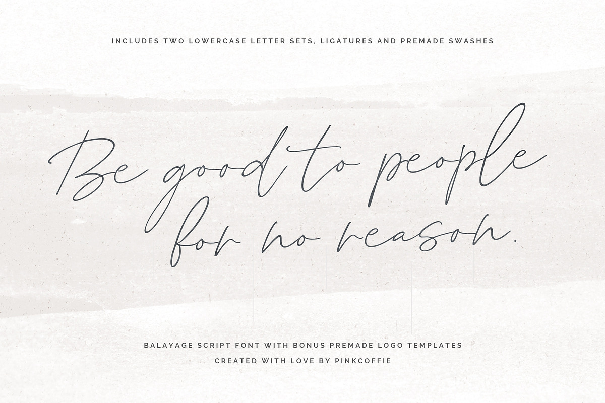 Balayage | Signature Script + Logos, a Script Font by Pink Coffie (Photo 11 of 13)