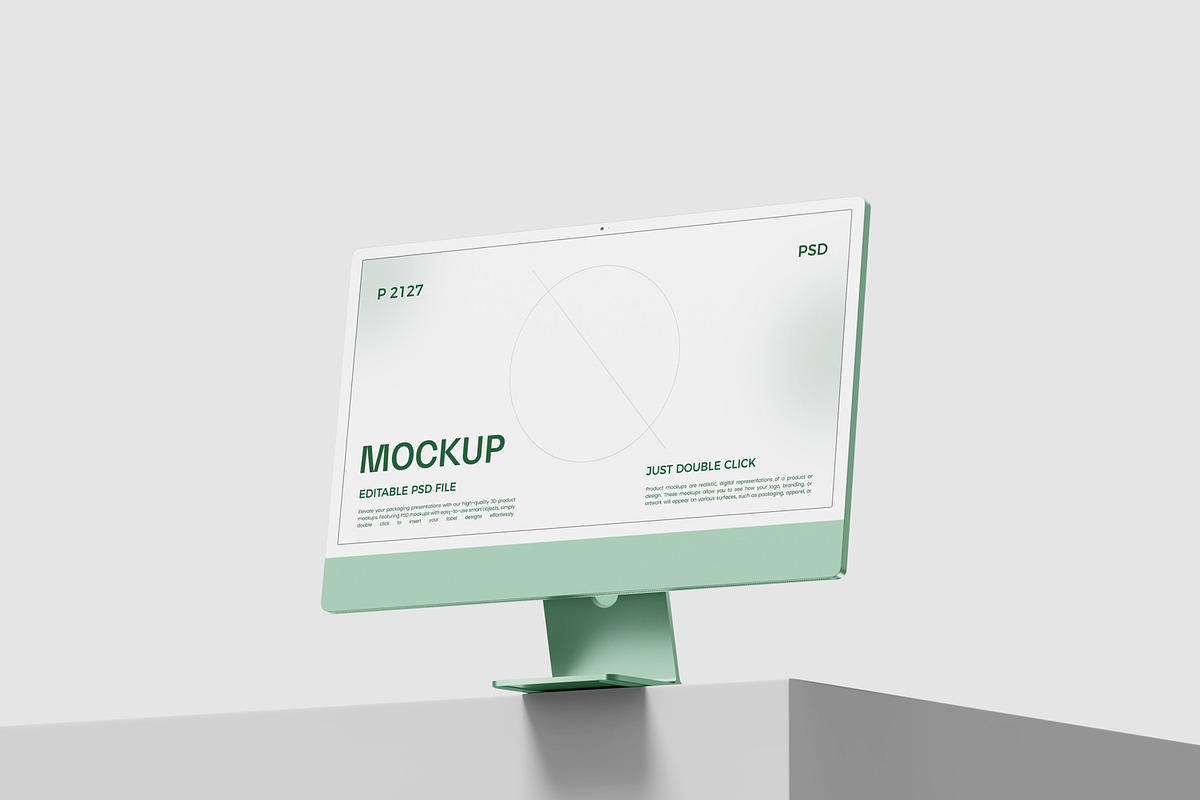 New iMac 24 Desktop Mockup, a Mac Mockup by RamStudio2 (Photo 5 of 16)