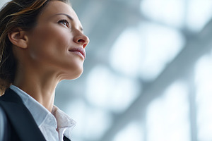 Confident businesswoman in a suit, a Business Photo by MistyDay