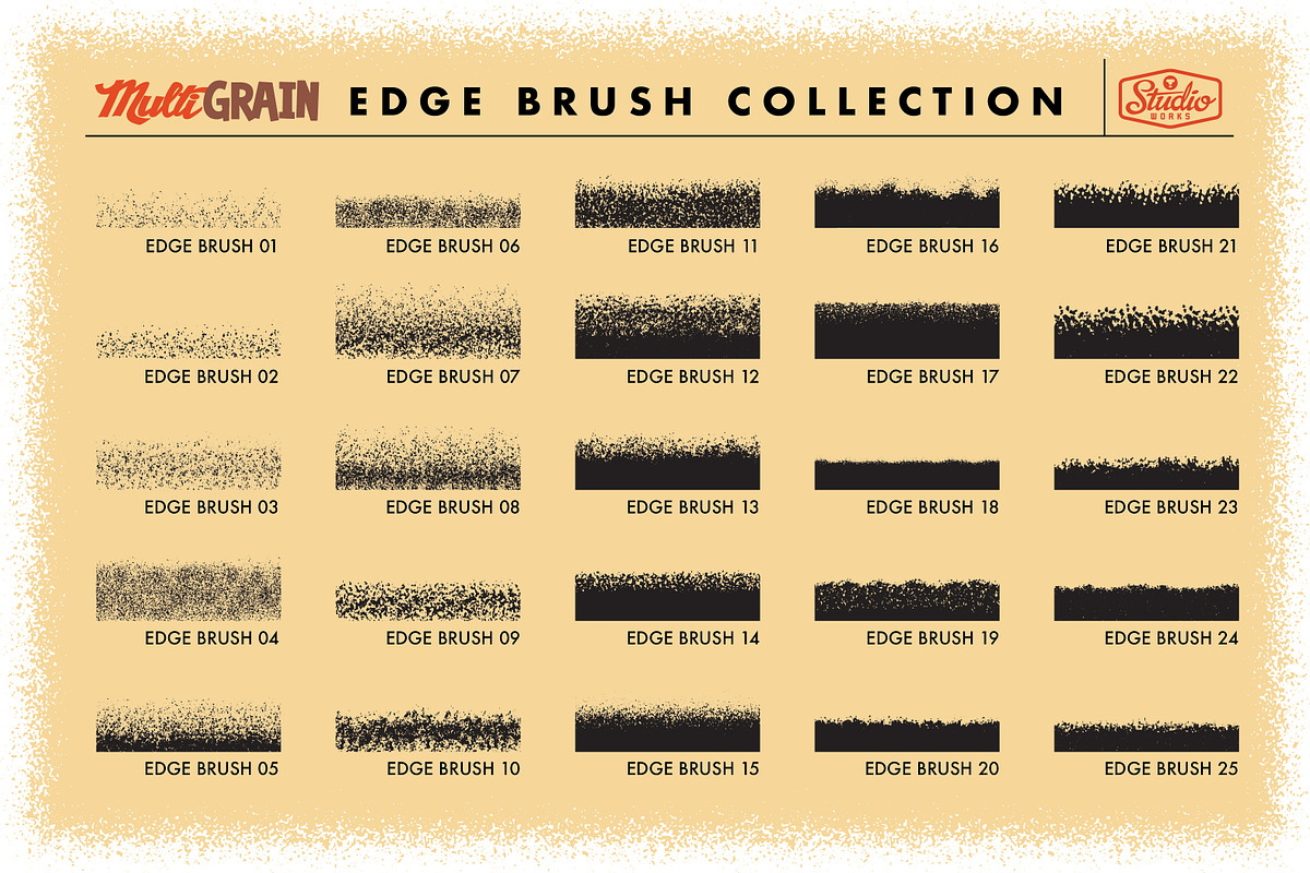 MultiGRAIN Brushes for Illustrator, a Brush Add-On by StudioWorks (Photo 13 of 15)