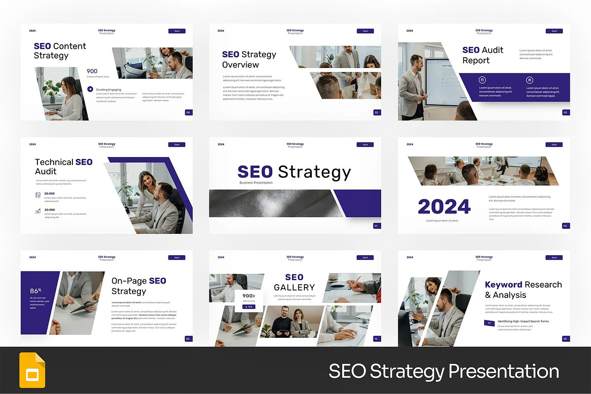 SEO Strategy Google Slides, PPoint, a Presentation Template by Fit-tee (Photo 1 of 4)