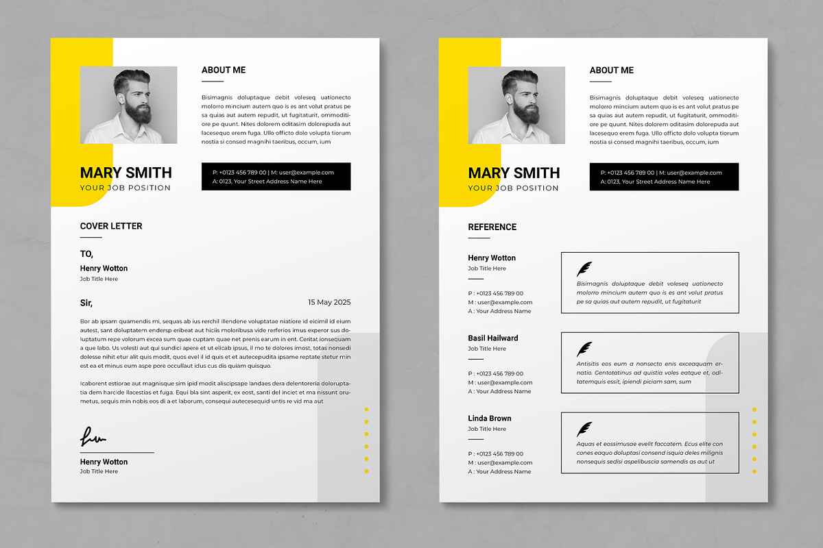 Resume Template Layout, a Resume Template by MightyDesign (Photo 2 of 6)