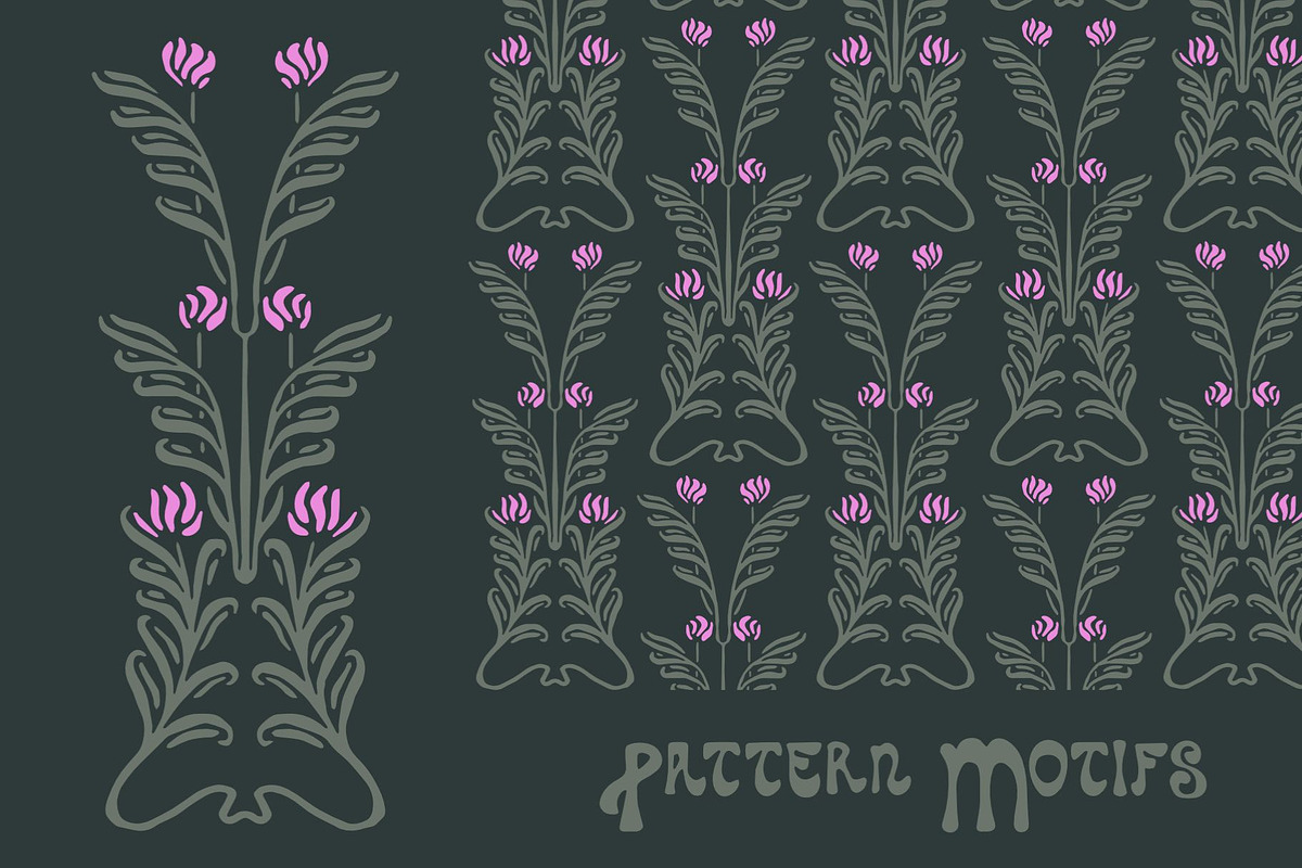 Art Nouveau Graphics & Font, a Graphic by Liz Kohler Brown (Photo 22 of 33)
