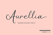 Aurellia Elegant Modern Script Font, a Script Font by Giant Design (Thumbnail 1 of 10)