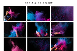 Holi Color Powder Dust Textures