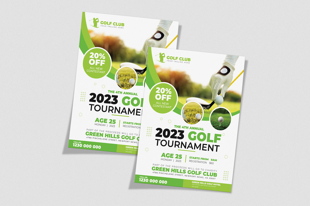 Golf Tournament Flyer Template, a Flyer Template by Designscozy (Photo 5 of 5)