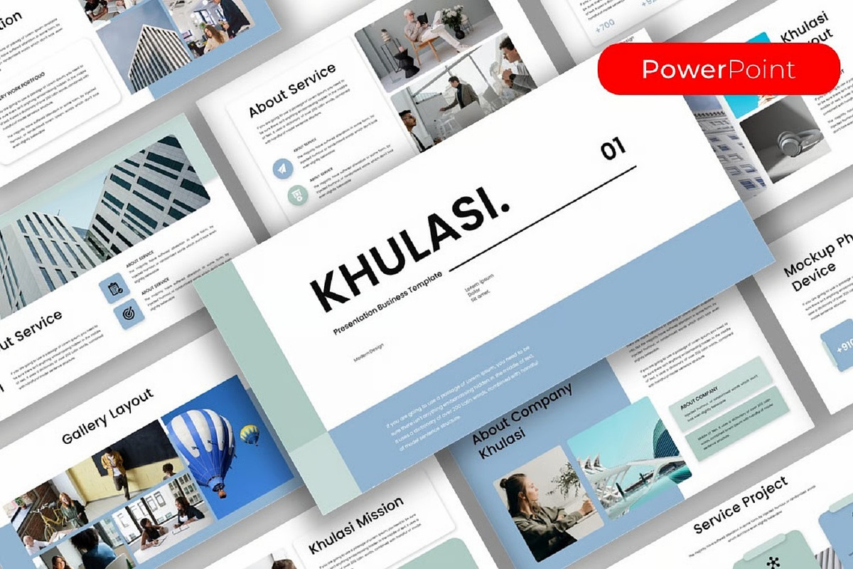 Khulasi Business PowerPoint Template, a Presentation Template by kreatifreya (Photo 1 of 5)