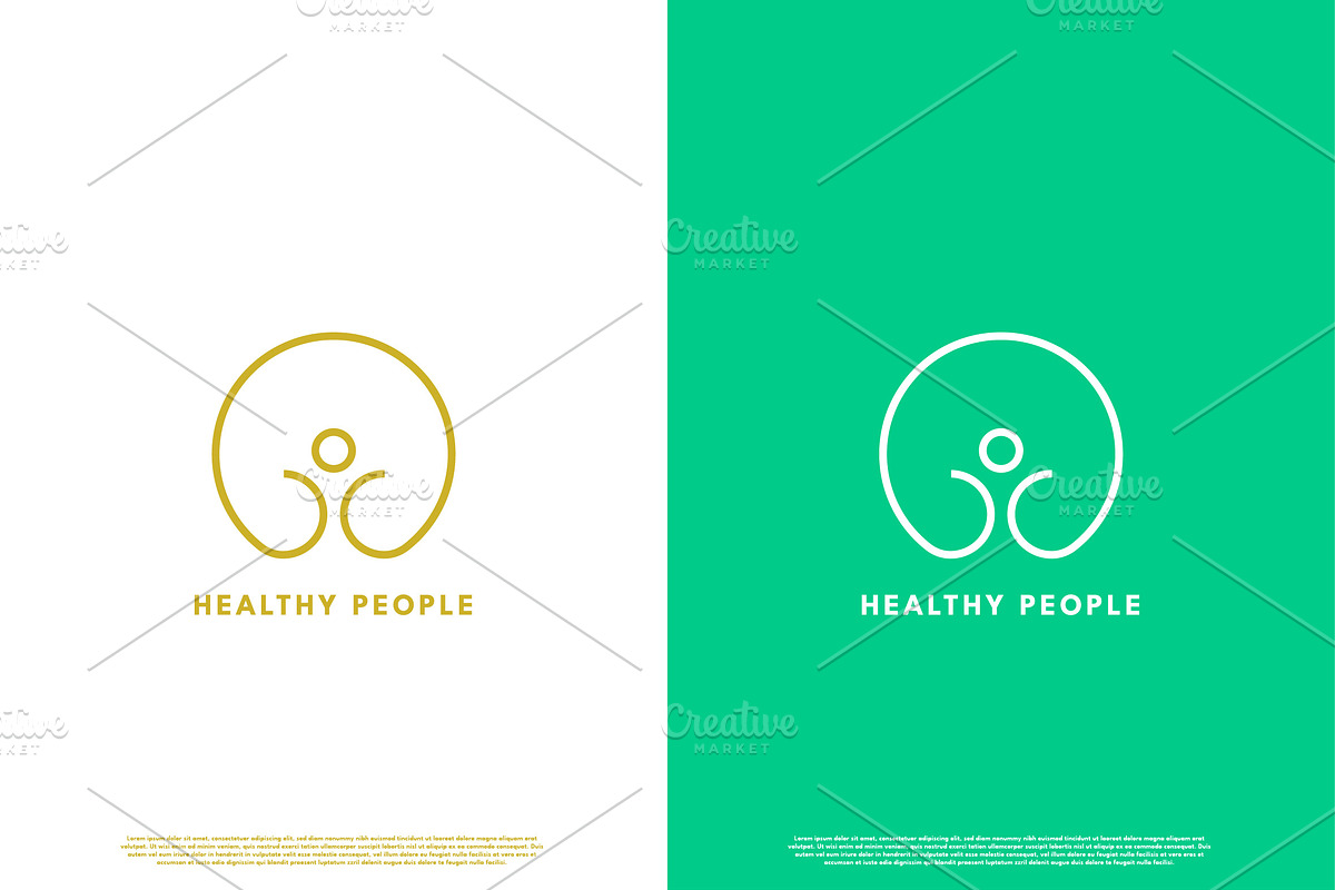 Healthy People Abstract Logo Design, a Branding & Logo Template by Morvana Crew