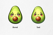 Cute Avocado Face Expressions, a Food Illustration by jvxvxnism (Thumbnail 3 of 11)