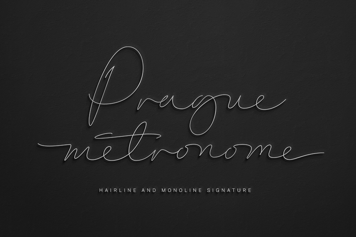 Prague Metronome, a Script Font by Ridha-38.lineart (Photo 1 of 14)