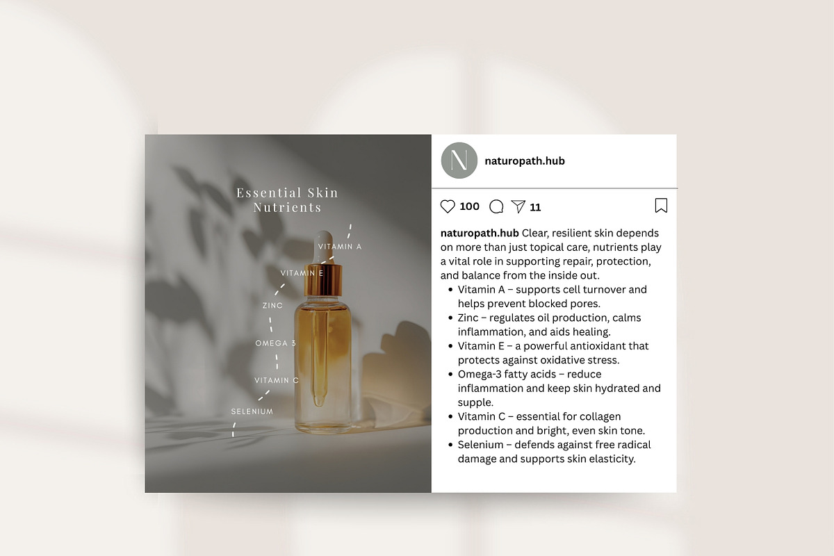 Skin Aesthetic Instagram Posts Canva preview 3
